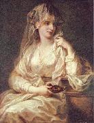 Angelica Kauffmann Portrat einer Dame als Vestalin oil on canvas